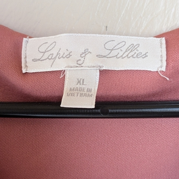 Lapis & Lillies Women’s Boho Wrap Dress, Tiered Floral Print Modest, Cottagecore - Picture 3 of 9